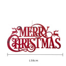 Set 2 Decoro Merry Christmas Lunghezza 58 cm Rosso