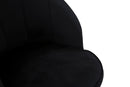 Sedia Loty Nera 57x58x80 cm in Legno e Velluto Nero e Oro