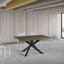 Tavolo Allungabile 160-420x90x77 cm Volantis Tortora Telaio Antracite 