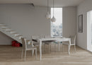 Tavolo Allungabile 120-224x90x80 cm Olanda Iron Bianco Frassino