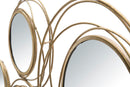 Pannello Specchio Oro Round 124,5x4x53,5 cm in Ferro Oro