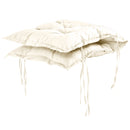 Cuscino per Sedie da Giardino 100x50 cm in Poliestere Crema