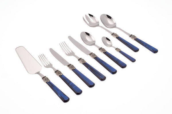 Service-Set mit Besteck 75-teilig in Rivadossi Sandro Elena Blue Edelstahl prezzo