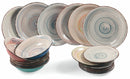 Servizio Piatti 18 Pezzi in Stoneware Soriani Sand Multicolor