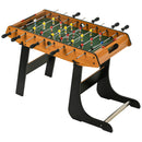 Mini Calcio Balilla Pieghevole 22 Giocatori 2 Palline 2 Segnapunti Manuali e Maniglie Antiscivolo in MDF Acciaio e PP      