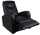 Poltrona Relax Manuale Reclinabile in Similpelle Vandi Nera
