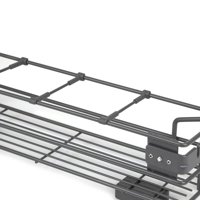 Portabottiglie Laterale Estraibile Titane con Chiusura Soft M 200 Grigio Antracite Acciaio Emuca