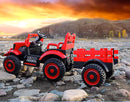 Trattore Elettrico per Bambini 12V con Rimorchio Kidfun Rural Rosso