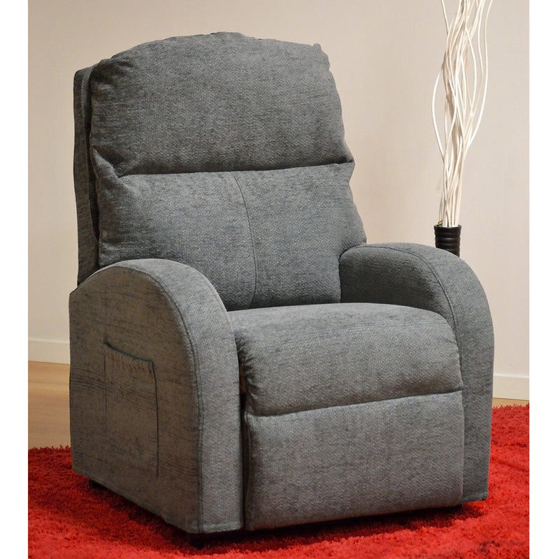 Poltrona Relax Elettrica Magnolia con Alzapersona Lift 1 Motore in Similpelle Nero