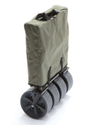 Carrello da Giardinaggio Pieghevole 92x55.5x62 in Acciaio con Manico Estensibile Taddei Garden Plus Verde Scuro