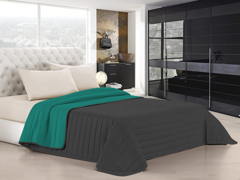 Trapuntino Doubleface 100gr Acqua\/Grigio Scuro Varie Misure