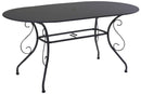 Tavolo da Giardino Ovale in Metallo Old Antracite