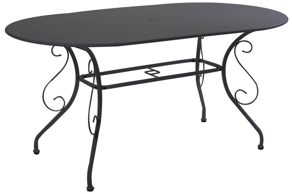 online Ovaler Gartentisch aus Metall Adami Alt Anthrazit