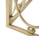 Console Amelie 120x43x80 cm in Ferro e Vetro Oro