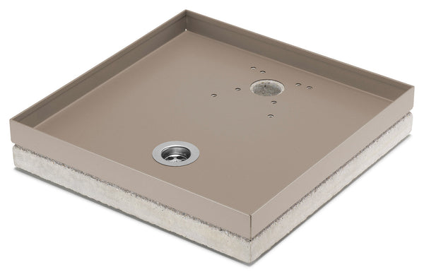 prezzo Base Portaciottolo per Fontane 40x40x8 cm in Metallo con Base in Cemento Belfer 42/BSE/10 Tortora