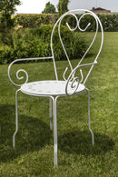 Sedia da Giardino 49x48xh90 cm in Metallo New Old Bianco