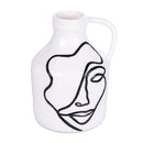 Vaso con Viso 14x13x19 cm  in Ceramica VdE Tivoli 1996 Vis a Vis