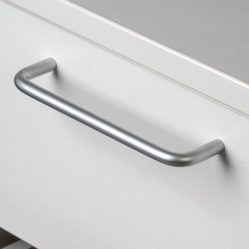 Maniglie per Mobile 8 mm Interasse 128 mm Acciaio Cromo Opaco 20 Pezzi Emuca