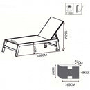 Lettino Prendisole da Giardino Formentera Impilabile 198x61x34/95 h cm in Alluminio Antracite