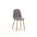 Set 4 Sedie 43,5x41,5x87,5 cm in Tessuto Grigio Chiaro
