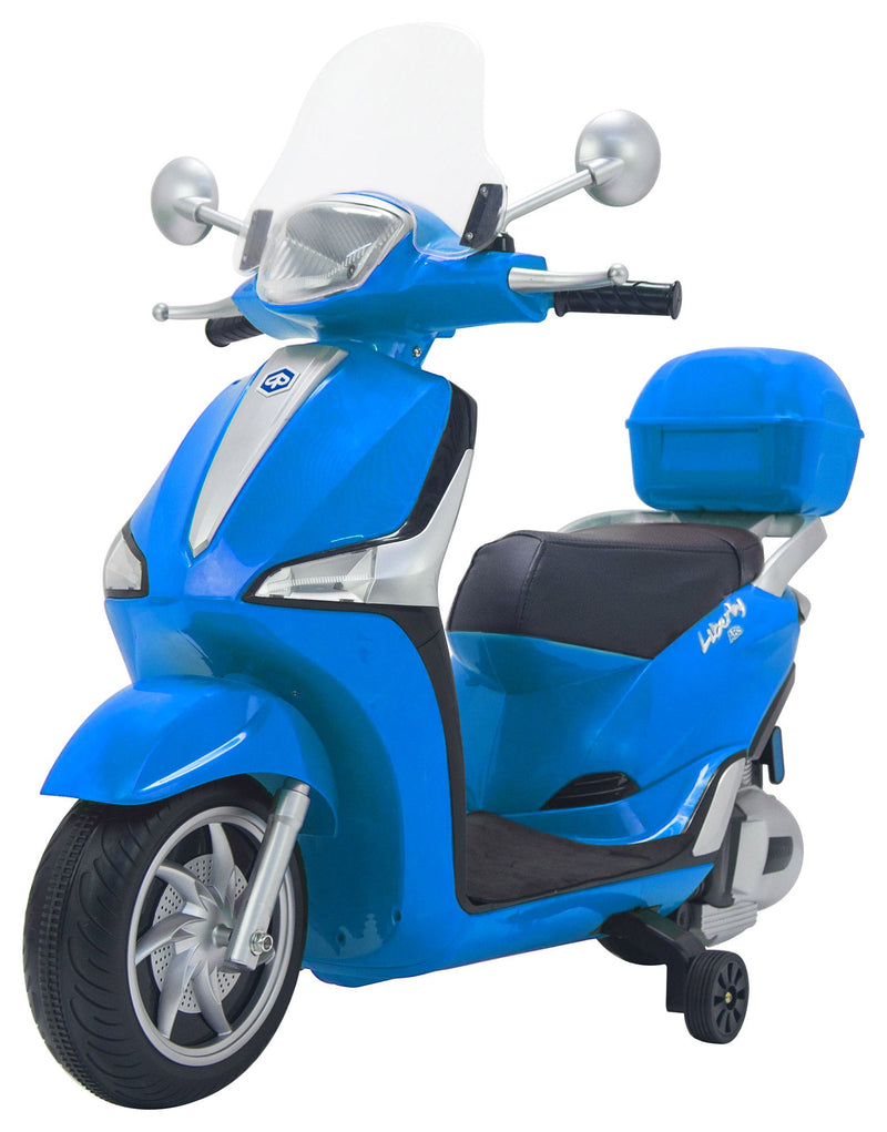 Scooter Elettrico per Bambini 12V con Licenza Piaggio Liberty ABS Blu