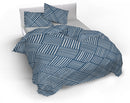 Copripiumino con Federe Stampato in Microfibra City Life Blue Varie Misure