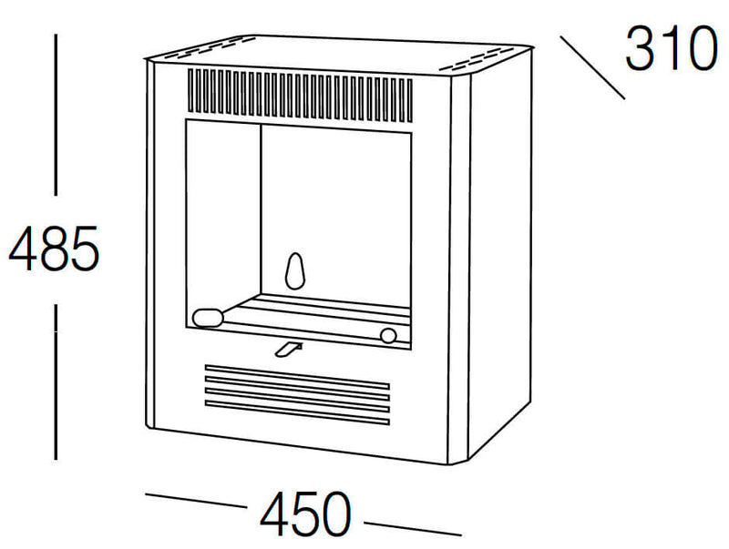 Stufa a Bioetanolo da Interno 2300W Karlsen Mini Ruby Bordeaux