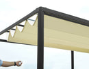 Pergola da Giardino 3x3m in Alluminio Telo Retrattile Elettrico Nero