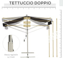 Tenda da Sole Autoportante 2,95x2,94 cm in Metallo e Poliestere Grigia