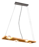 Lampada a Sospensione da Interno Attacco E27 in Legno naturale Naturale