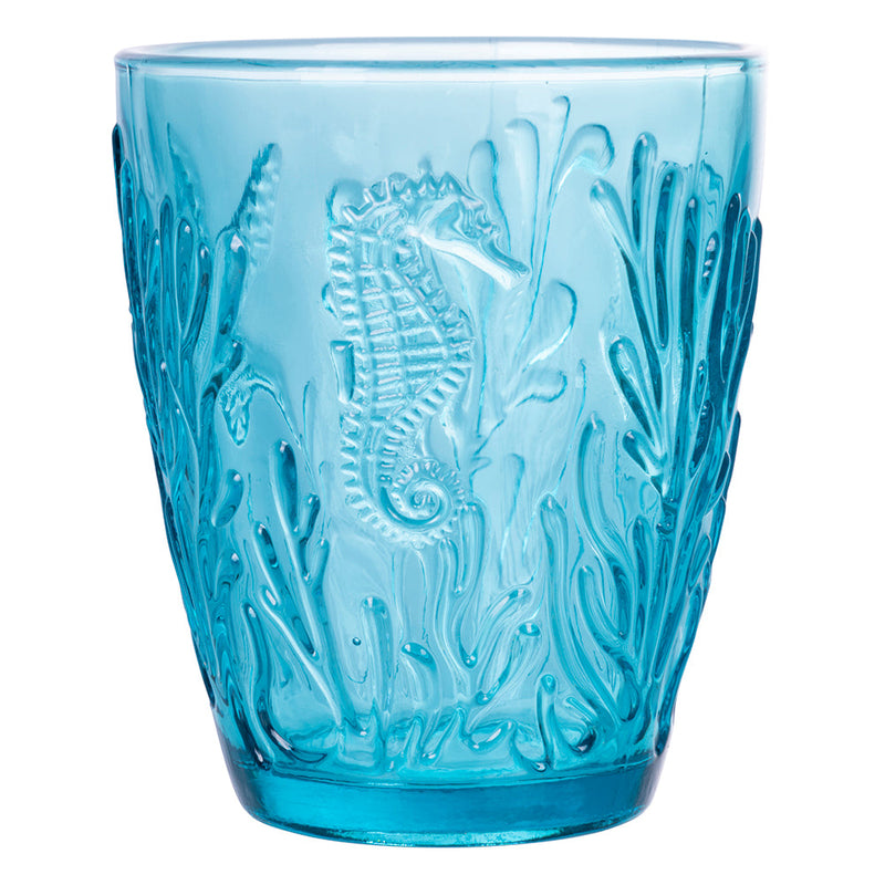 Set 4 Bicchieri Acqua Pantelleria Ocean in Vetro VdE Tivoli 1996 Blu