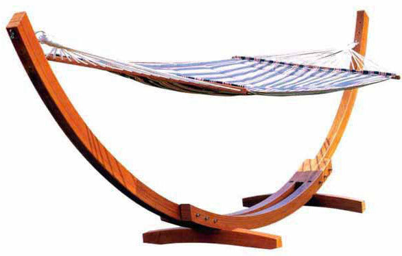 Amaca da Giardino 2,1x1,2m con Supporto in Legno Arca Profy Multicolor