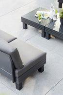 Seduta Modulare Elements con Schienale e Cuscino Keter 65x74x73 cm Effetto Legno Grafite 