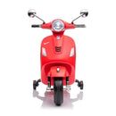Moto Elettrica per Bambini Licenza Piaggio Vespa GTS Super con Batteria 12V e Luci LED Rosso      