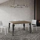 Tavolo Allungabile 120-224x90x77 cm Paxon Tortora Telaio Antracite 