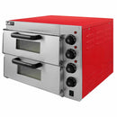 Forno Elettrico a Due Comparti 56,1x43,7x50 cm 350°C per Pizza Fino a 40 cm