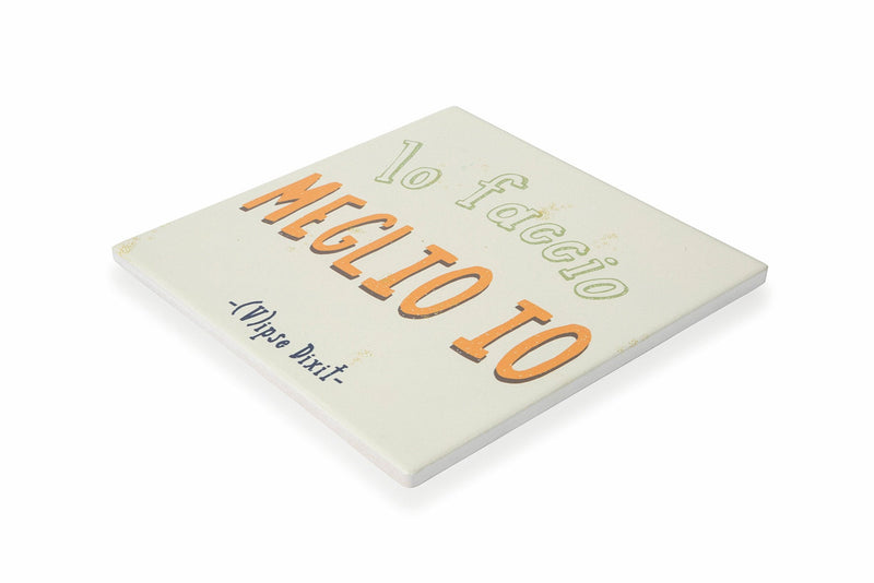 Sottopentola Quadrato in Ceramica e Sughero VdE Tivoli 1996 Vipse Dixit