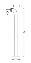 Fontana da Giardino con Rubinetto Belfer 42/PS Alluminio