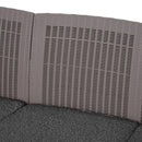 Set da Giardino Divano 2 Poltrone 1 Tavolino  Friendly Grigio