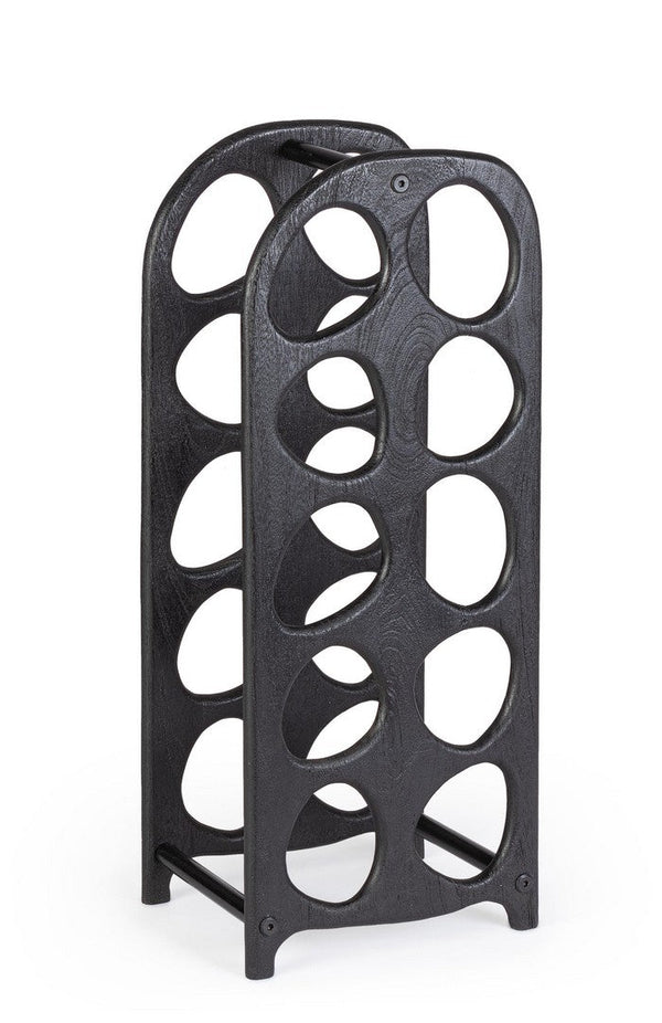 acquista Porta Bottiglie da 10p 27x20x67 cm in Legno Yukon Nero