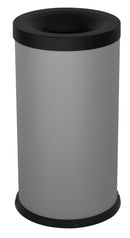Pattumiera Gettacarte Ø31xh60 cm Autoestinguente In Acciaio Verniciato Grigio