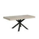  Tavolo Allungabile 90-194x90x76 cm Clerk Premium Cashmere Gambe Antracite