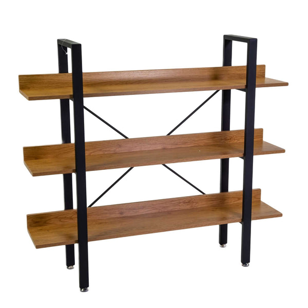 Libreria 3 ripiani 120x28xh108 cm in Metallo e Legno Achille Naturale prezzo