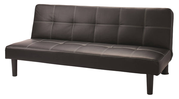 online Schlafsofa 3 Sitze 78x112x180 cm in Kunstleder Motti Valentina Schwarz
