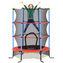 Trampolino Elastico per Bambini da 3 Anni Ø175 cm con Rete di Protezione Multicolore 