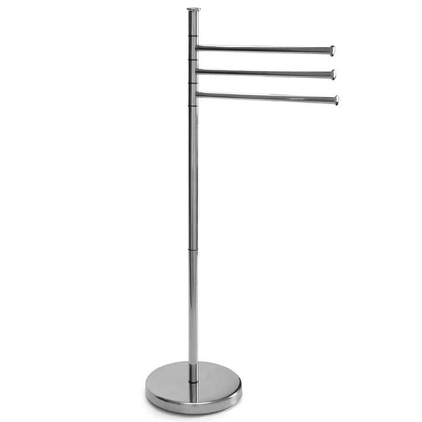 online Piantana Portasciugamani Parigi da bagno 3 Bracci in Metallo Cromato 20 x 83 cm