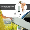 Serbatoio per Acqua da Campeggio 40L Tubo e Rubinetto Inclusi con Ruote Grigio  