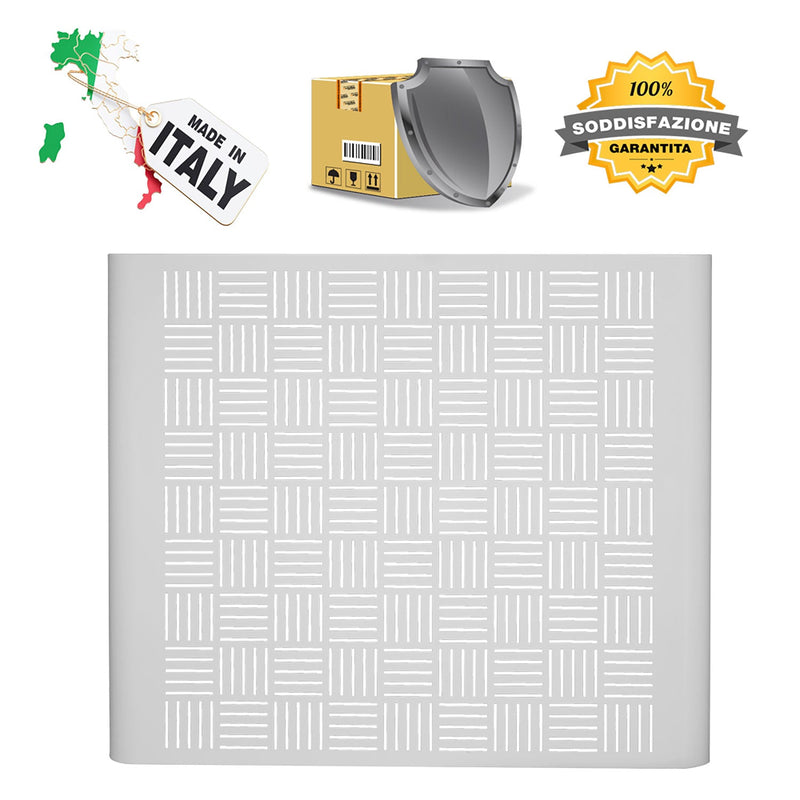 Copri Condizionatore da Esterno Medium 100x54/60x85 cm in Acciaio Zincato Bianco