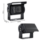 Telecamera Retromarcia per Furgoni e Camper 18 Led Infrarossi Retrocamera Nero