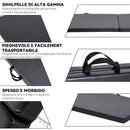 Tappetino Ginnastica Pieghevole 180x60x5 cm Antiscivolo Materassino Fitness Nero      